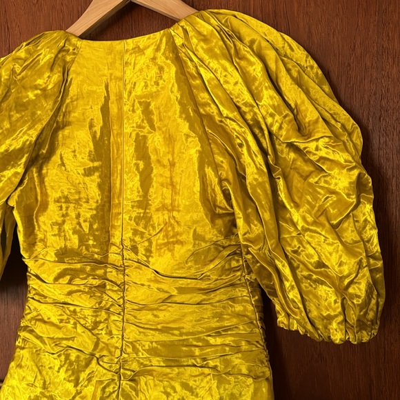 ULLA JOHNSON
Vera Shiny Puff-Sleeve Top. Size XS - Picture 12 of 15